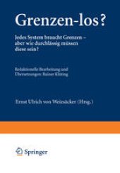 book Grenzen-los?: Jedes System braucht Grenzen — aber wie durchlässig müssen diese sein?