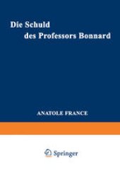 book Die Schuld des Professors Bonnard