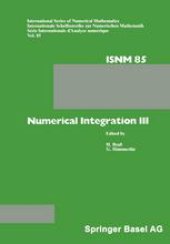 book Numerical Integration III: Proceedings of the Conference held at the Mathematisches Forschungsinstitut, Oberwolfach, Nov. 8 – 14, 1987