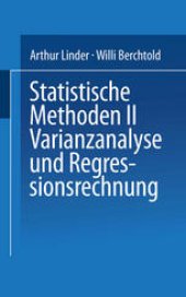 book Statistische Methoden II Varianzanalyse und Regressionsrechnung