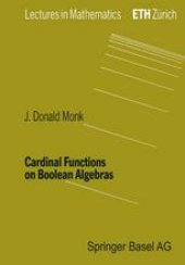 book Cardinal Functions on Boolean Algebras