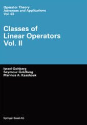 book Classes of Linear Operators Vol. II