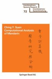 book Computational Analysis of Mandarin