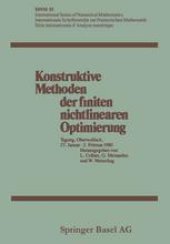 book Konstruktive Methoden der finiten nichtlinearen Optimierung: Tagung, Oberwolfach, 27. Januar – 2. Februar 1980