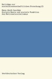 book Soziale Basis und soziale Funktion des Nationalsozialismus: Studien zur Bonapartismustheorie