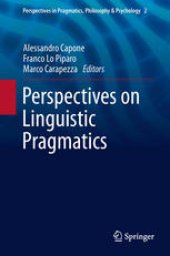 book Perspectives on Linguistic Pragmatics