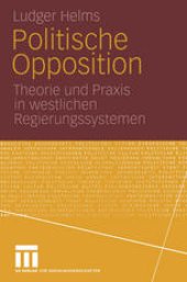 book Politische Opposition: Theorie und Praxis in westlichen Regierungssystemen