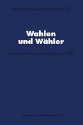 book Wahlen und Wähler: Analysen aus Anlass der Bundestagswahl 1998