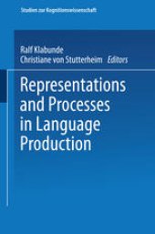 book Representations and Processes in Language Production