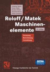 book Roloff/Matek Maschinenelemente: Normung Berechnung Gestaltung