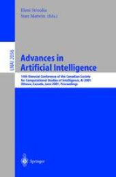 book Advances in Artificial Intelligence: 14th Biennial Conference of the Canadian Society for Computational Studies of Intelligence, AI 2001 Ottawa, Canada, June 7–9, 2001 Proceedings