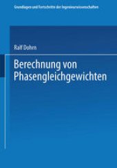 book Berechnung von Phasengleichgewichten