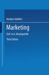 book Marketing: Einführung in die Absatzpolitik