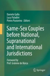 book Same-Sex Couples before National, Supranational and International Jurisdictions