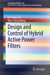 book Design and Control of Hybrid Active Power Filters