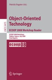 book Object-Oriented Technology. ECOOP 2008 Workshop Reader: ECOOP 2008 Workshops Paphos, Cyprus, July 7-11, 2008 Final Reports