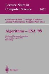 book Algorithms — ESA’ 98: 6th Annual European Symposium Venice, Italy, August 24–26, 1998 Proceedings