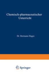 book Chemisch-pharmaceutischer Unterricht