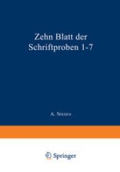 book Zehn Blatt der Schriftproben 1–7