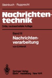 book Nachrichtentechnik: Band III: Nachrichtenverarbeitung