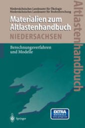 book Altlastenhandbuch des Landes Niedersachsen Materialienband: Berechnungsverfahren und Modelle