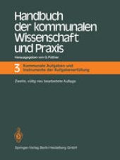 book Handbuch der kommunalen Wissenschaft und Praxis: Band 3: Kommunale Aufgaben und Aufgabenerfüllung