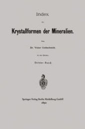 book Index der Krystallformen der Mineralien