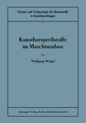 book Kunstharzpreßstoffe im Maschinenbau