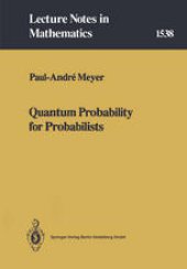 book Quantum Probability for Probabilists