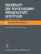 book Handbuch der kommunalen Wissenschaft und Praxis: Band 2 Kommunalverfassung