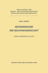 book Methodenlehre der Rechtswissenschaft