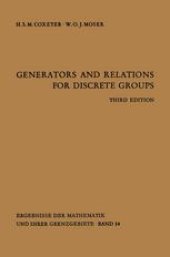 book Generators and Relations for Discrete Groups