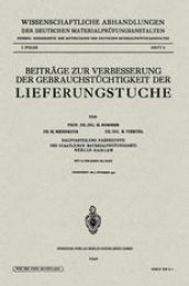 book Beiträge zur Verbesserung der Gebrauchstüchtigkeit der Lieferungstuche