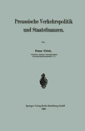 book Preussische Verkehrspolitik und Staatsfinanzen