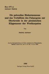 book Die paleozäne Biohermenzone und das Verhältnis des Palaeogens zur Oberkreide in der pieninischen Klippenzone der Westkarpaten