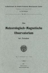 book Das meteorologisch-magnetische Observatorium bei Potsdam