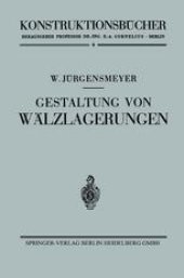 book Gestaltung von Wälzlagerungen