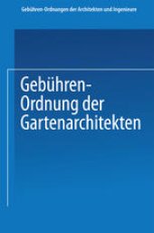 book Gebühren-Ordnung der Gartenarchitekten