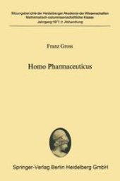 book Homo Pharmaceuticus: Vorgelegt in der Sitzung vom 22.1.1977