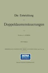 book Die Entwicklung der Doppeldaumensteuerungen