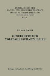 book Geschichte der Volkswirtschaftslehre