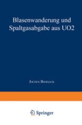 book Blasenwanderung und Spaltgasabgabe aus UO2