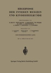 book Ergebnisse der Inneren Medizin und Kinderheilkunde