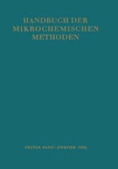 book Waagen und Geräte zur Anorganischen Mikro-Gewichtsanalyse