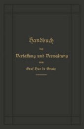 book Handbuch der Verfassung und Verwaltung in Preußen und dem Deutschen Reiche