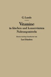 book Vitamine in frischen und konservierten Nahrungsmitteln