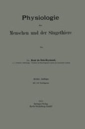 book Physiologie des Menschen und der Säugethiere