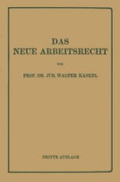 book Das Neue Arbeitsrecht: Systematische Einführung