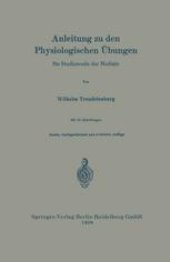 book Anleitung zu den Physiologischen Übungen für Studierende der Medizin