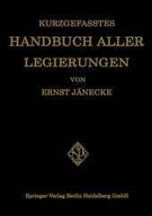 book Kurzgefasstes Handbuch aller Legierungen